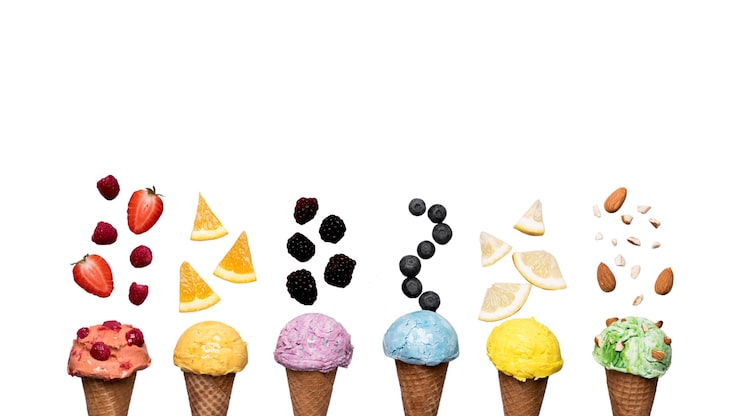 Bezpłatny plik PSD z bliska na pyszne lody