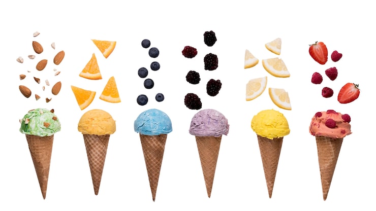 Bezpłatny plik PSD z bliska na pyszne lody