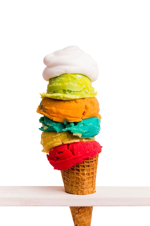 Bezpłatny plik PSD z bliska na pyszne lody
