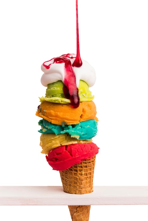 Bezpłatny plik PSD z bliska na pyszne lody
