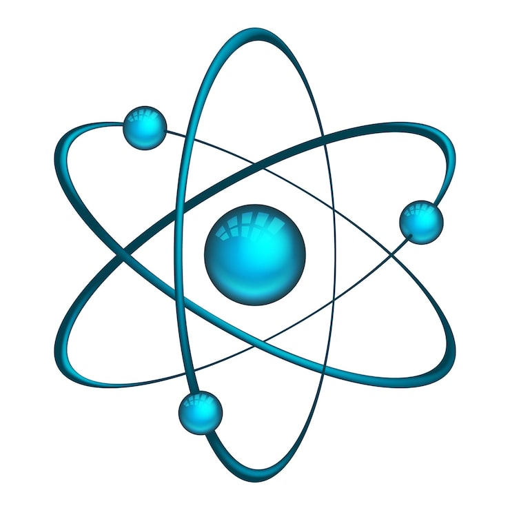 Bezpłatny plik Wektor atom. ilustracja modelu z izolowanymi elektronami i neutronami