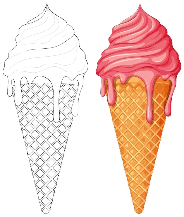 Bezpłatny plik Wektor ilustracja słodkich lody