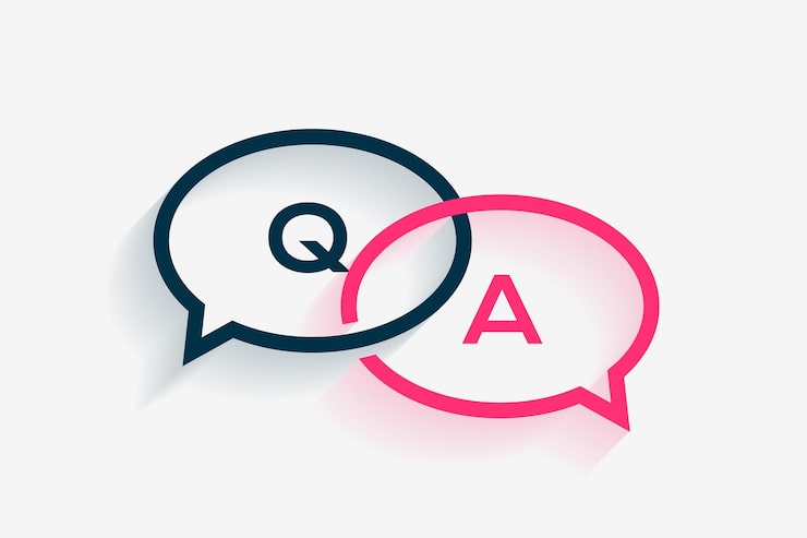 Bezpłatny plik Wektor koncepcja quizu faq: pytania i odpowiedzi z dymkiem czatu