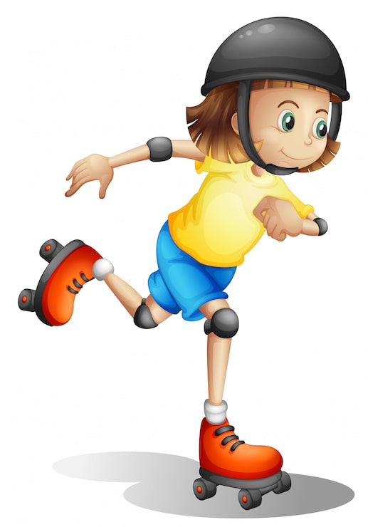 Bezpłatny plik Wektor rollerskating młodej dziewczyny
