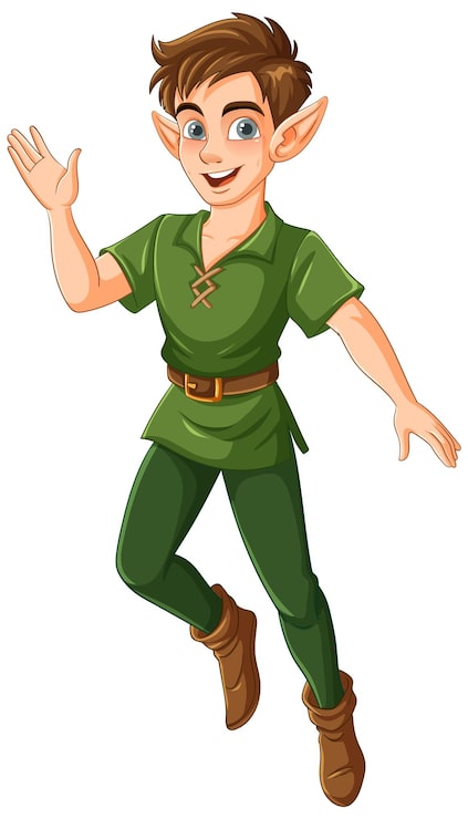 Bezpłatny plik Wektor wesoły elf w zielonym stroju ilustracja