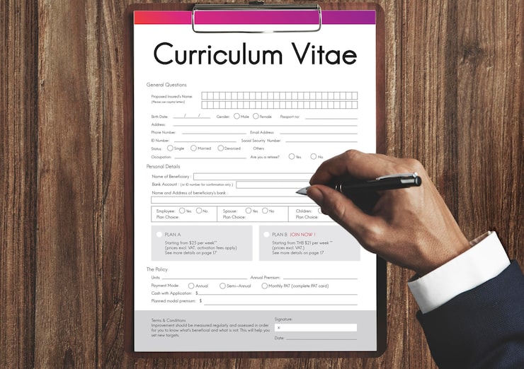 Bezpłatny plik Zdjęcie curriculum vitae biografia formularz koncepcja