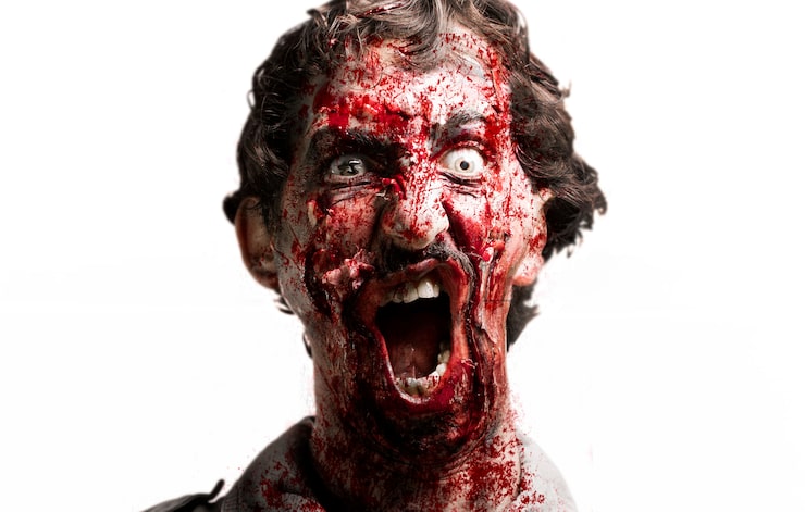 Bezpłatny plik Zdjęcie gniewnych zombie twarz