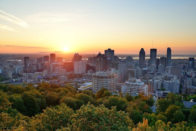 Foto gratuito el amanecer de montreal