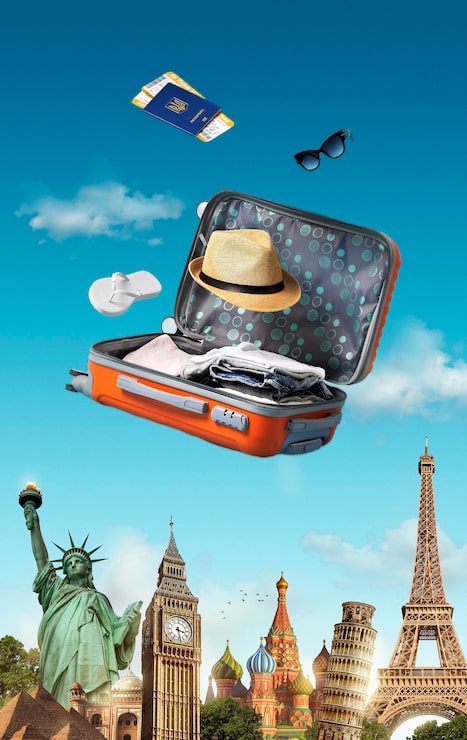 Foto gratuito aventura de viaje con equipaje
