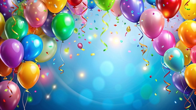 Foto gratuito balones y confeti de colores