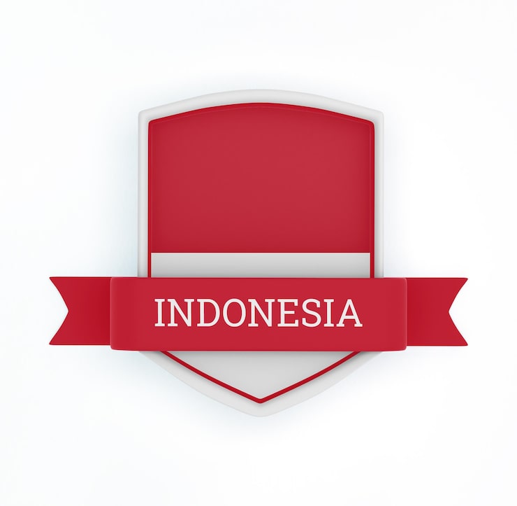 Photo Gratis bendera indonesia dengan banner