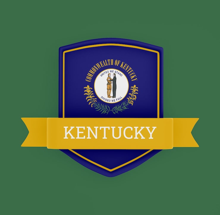 Photo Gratis bendera kentucky dengan banner