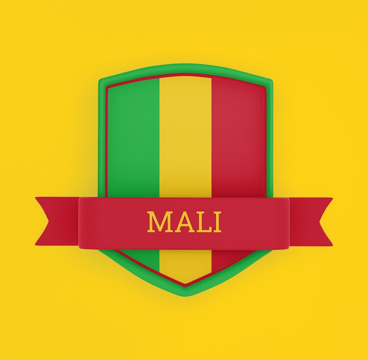 Photo Gratis bendera mali dengan spanduk