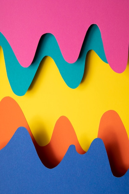 Photo Gratis bentuk kertas psychedelic multiwarna
