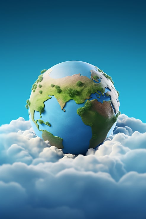 Photo Gratis bentuk planet bumi 3d