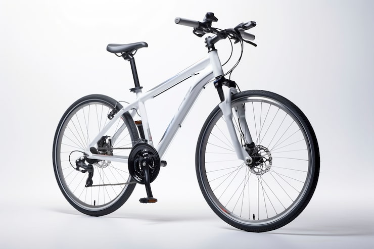 Foto gratuito bicicleta genial en estudio.