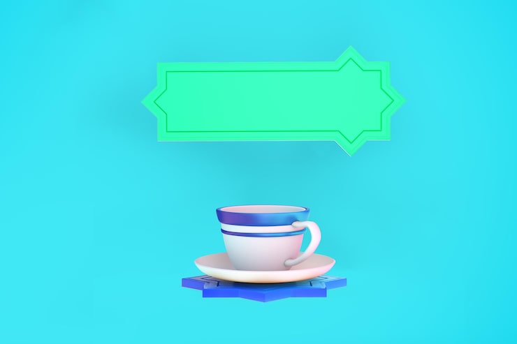 Foto gratuito café turco eid y parte delantera del marco