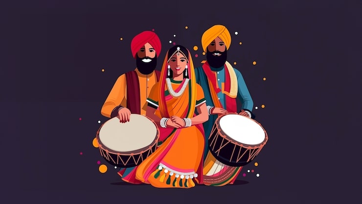 Foto gratuito celebración de lohri en la india