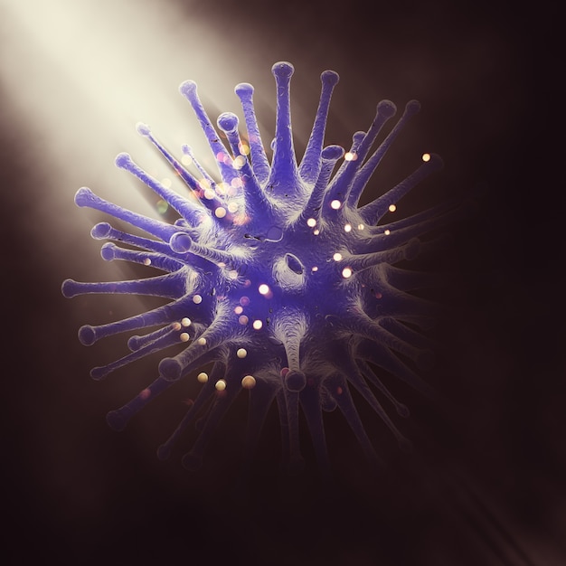 Foto gratuito célula de virus