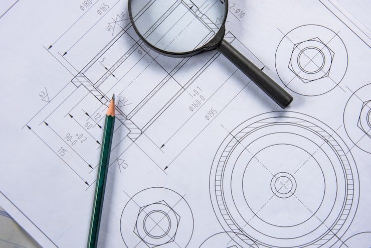 Photo Gratis cetak biru arsitektur