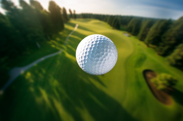 Photo Gratis close up bola golf di udara