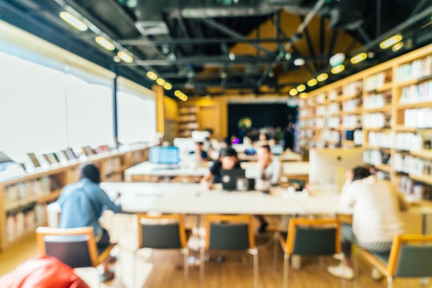 Foto gratuito desdibujar el fondo interior de la biblioteca