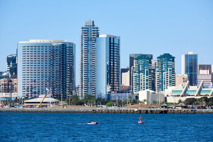 Foto gratuito edificios del centro de la ciudad de san diego