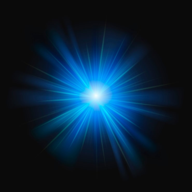 Foto gratuito elemento de diseño de estallido de sol azul abstracto