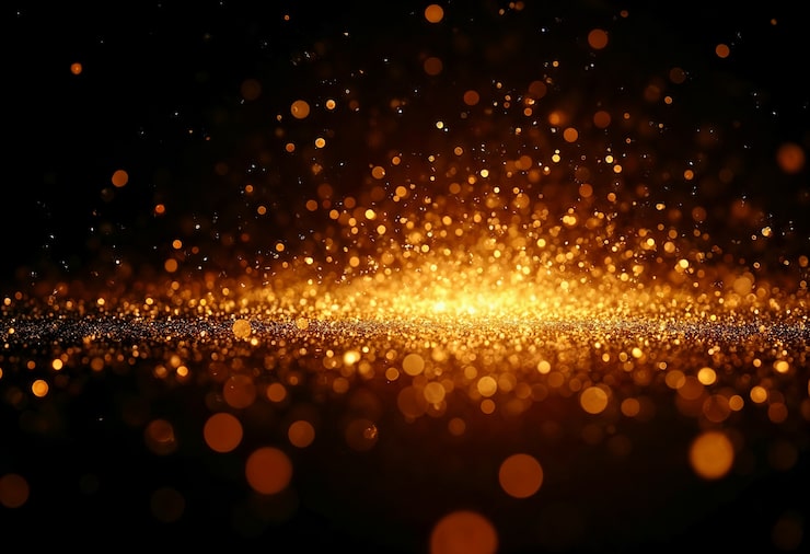 Foto gratuito fondo de brillo negro y dorado
