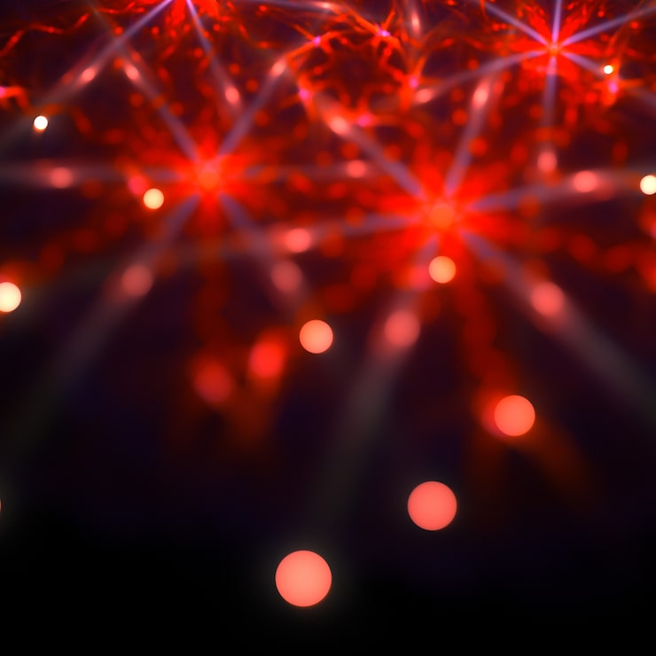 Foto gratuito fondo de estrellas rojas abstractas con efecto bokeh