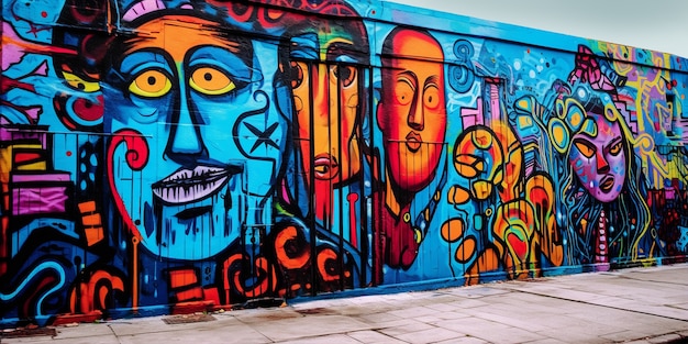 Foto gratuito hermoso graffiti en el edificio