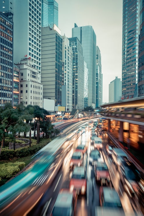 Foto gratuito hong kong tráfico ver