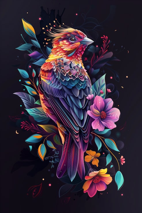 Foto gratuito ilustración de un pájaro de fantasía