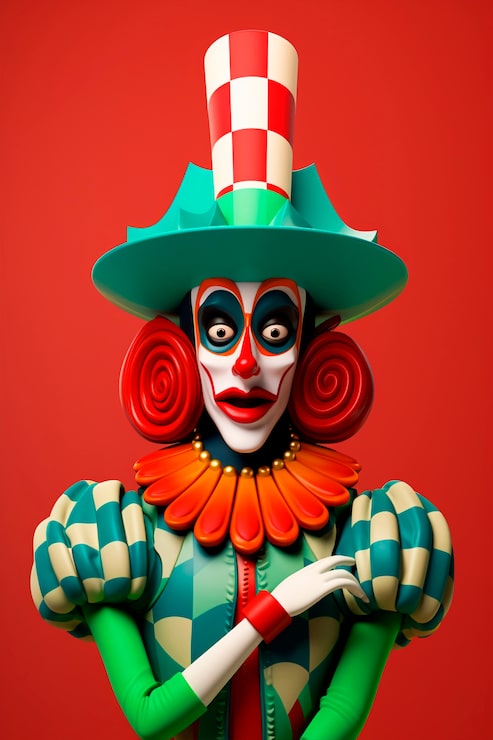 Photo Gratis karakter karnaval 3d yang menyenangkan