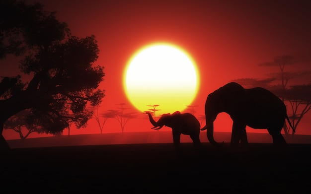 Photo Gratis lanskap 3d afrika