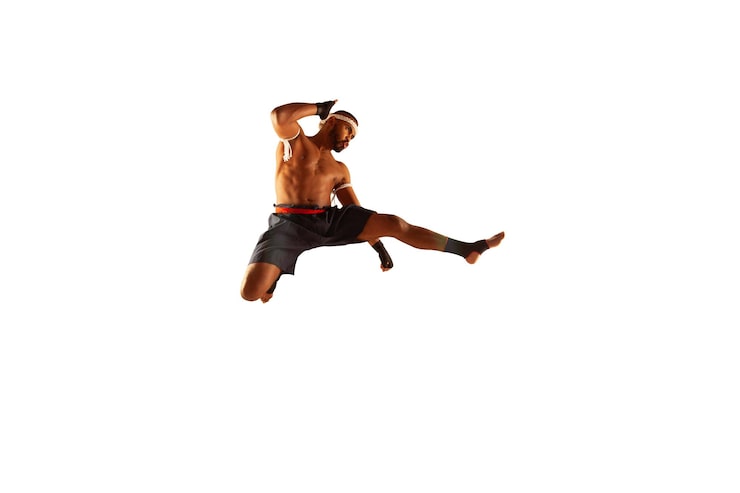Foto gratuito los luchadores de boxeo muay thai