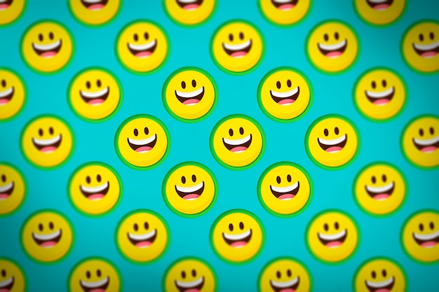 Foto gratuito papel de pared de optimismo con cara sonriente