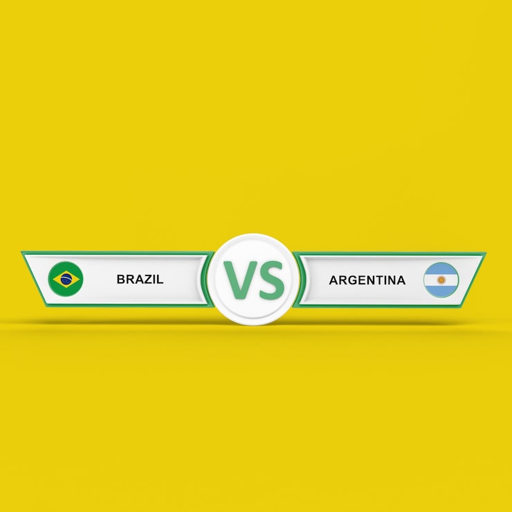Foto gratuito partido brasil vs argentina