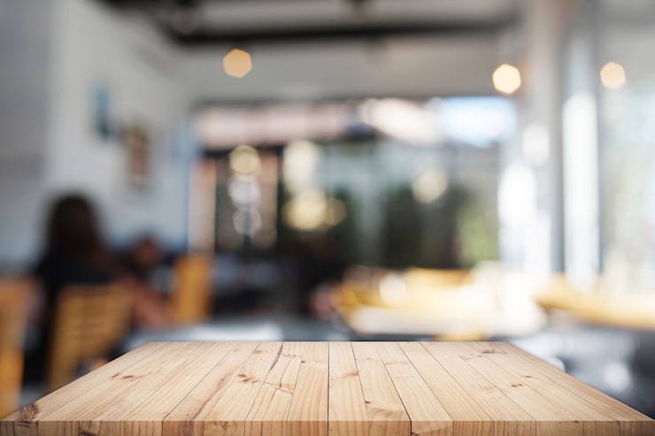 Foto gratuito plataforma de la mesa con fondo