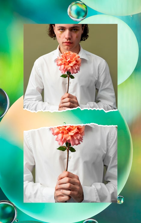 Photo Gratis potret kolase kreatif