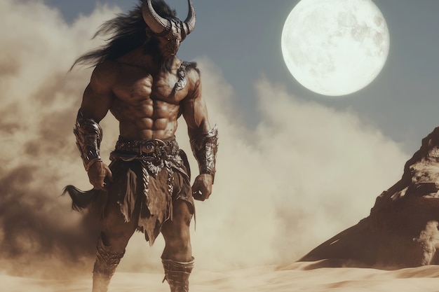 Photo Gratis potret minotaur mitologis