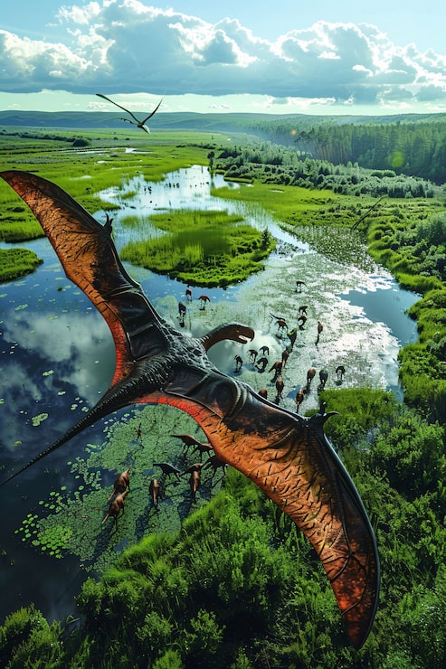 Foto gratuito pterodáctilos en el medio natural