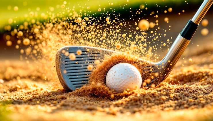 Photo Gratis pukulan pasir golf
