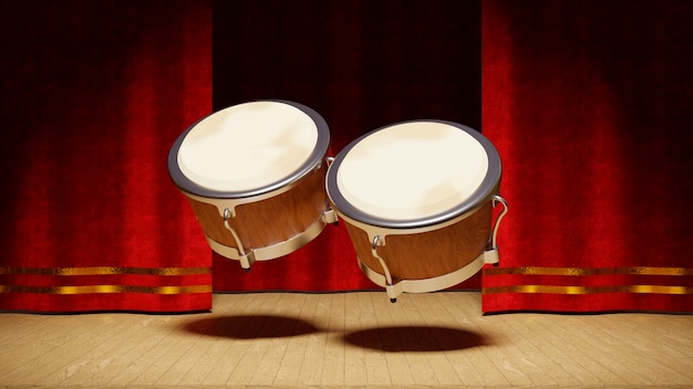 Photo Gratis render 3d instrumen musik