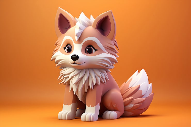 Photo Gratis render 3d mainan anjing