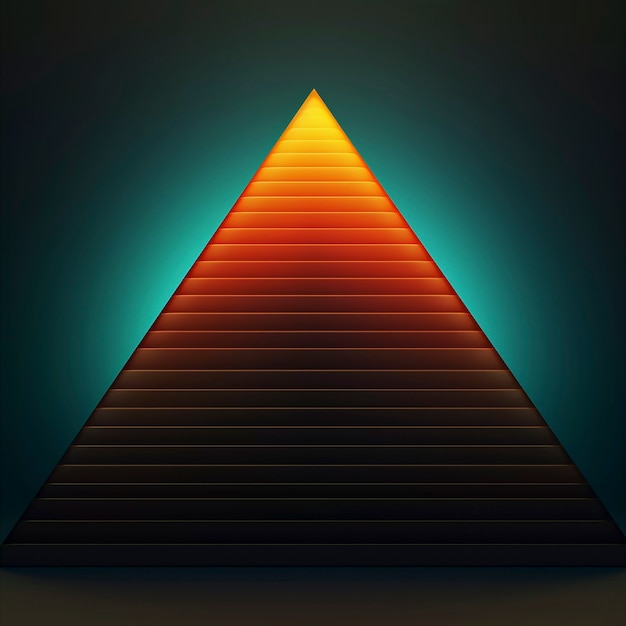 Photo Gratis render 3d segitiga neon