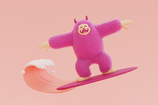 Photo Gratis render 3d yeti