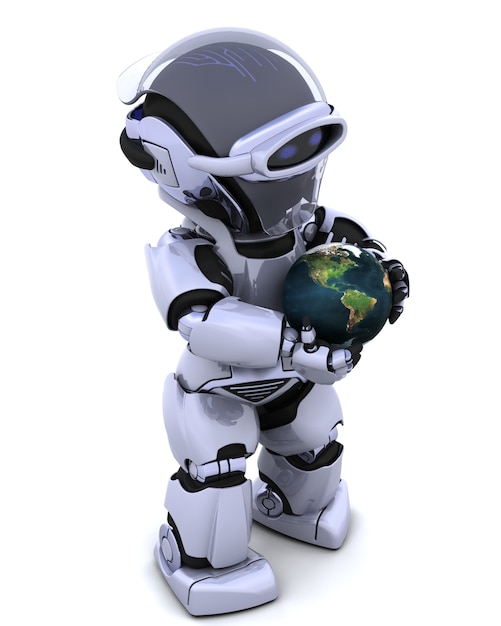 Photo Gratis robot dan bumi