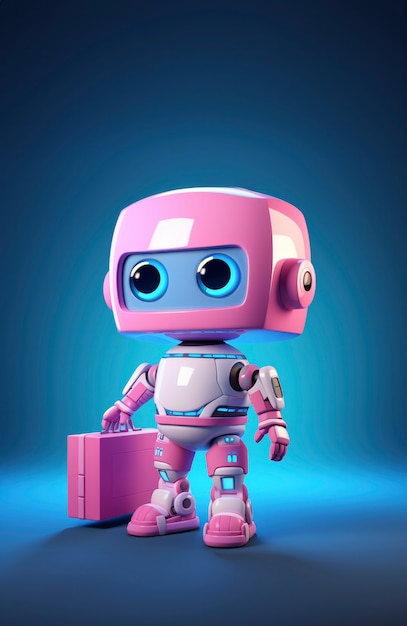 Photo Gratis robot pengantar 3d bekerja