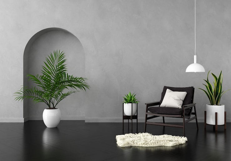 Foto gratuito sillón en la sala de estar con espacio para copiar